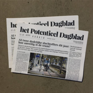Het Potentieel Dagblad, werk door Roos Groothuizen